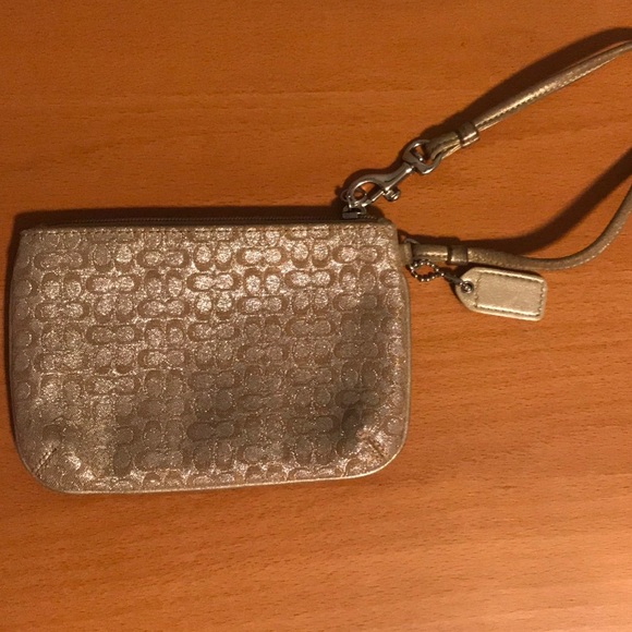 Coach Gold Wristlet - Picture 2 of 5